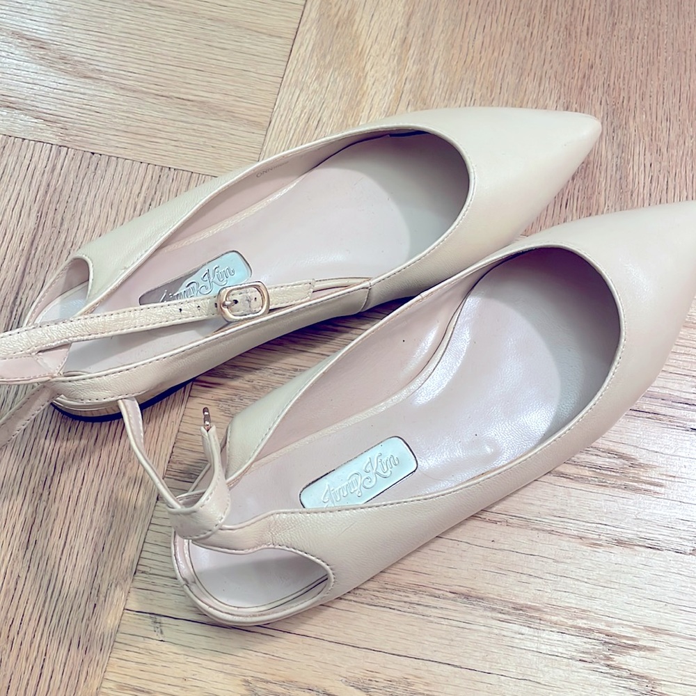 Sling back pumps
